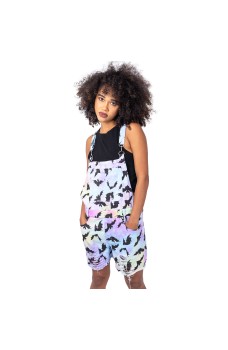 HEARTLESS RULE THE NIGHT DUNGAREES LADIES PASTEL TIE DYE 