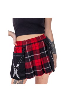HEARTLESS SOULESS SKIRT LADIES RED CHECK/BLACK 