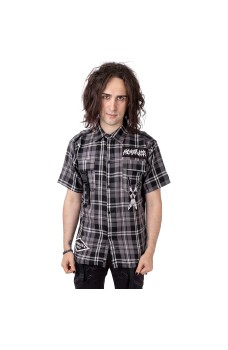 HEARTLESS WATCH YOUR BACK SHIRT MENS GREY CHECK 